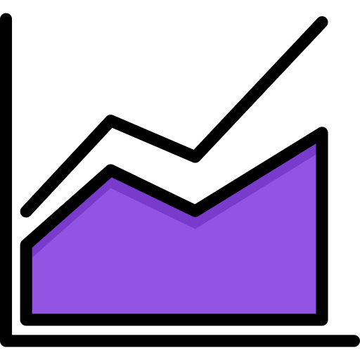 gráfico de área Generic color lineal-color icono
