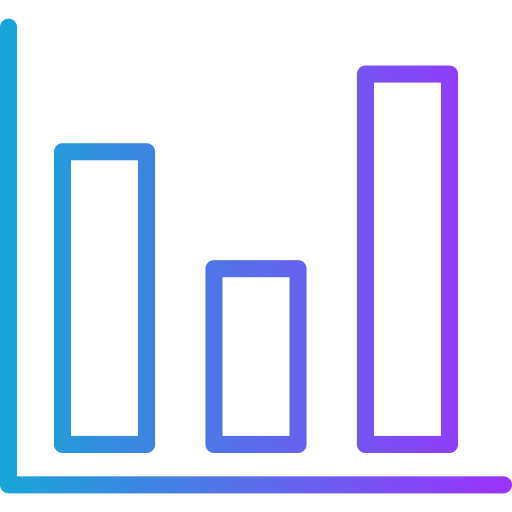 gráfico de barras verticales Generic gradient outline icono