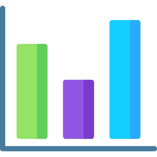 gráfico de barras verticales Generic color fill icono