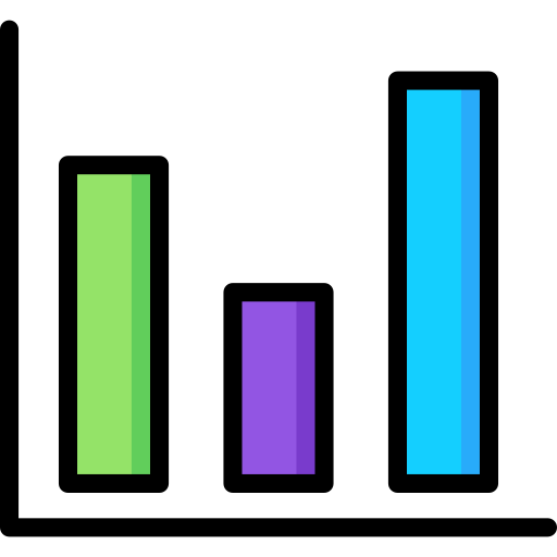 pionowy wykres słupkowy Generic color lineal-color ikona