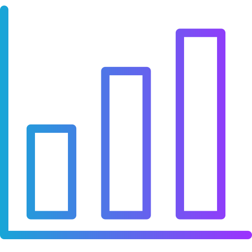 verticale staafgrafiek Generic gradient outline icoon