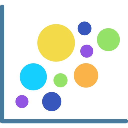 wykres bąbelkowy Generic color fill ikona
