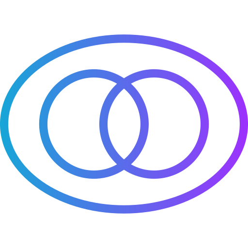 euler-diagramm Generic gradient outline icon