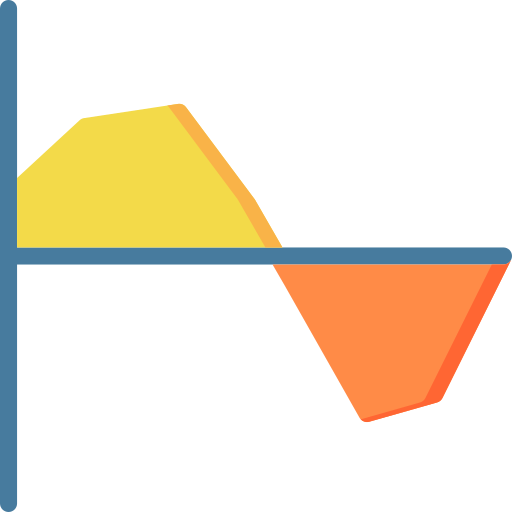 gráfico de linea Generic color fill icono