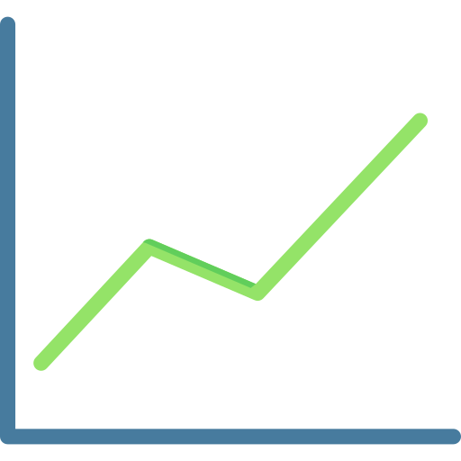 gráfico de líneas Generic color fill icono