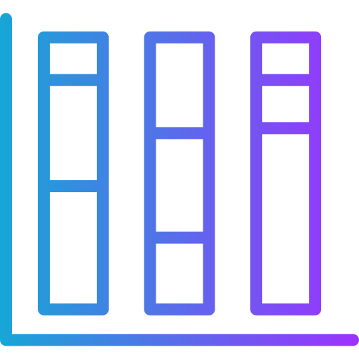 barra apilada Generic gradient outline icono