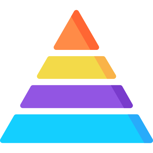 피라미드 차트 Generic color fill icon