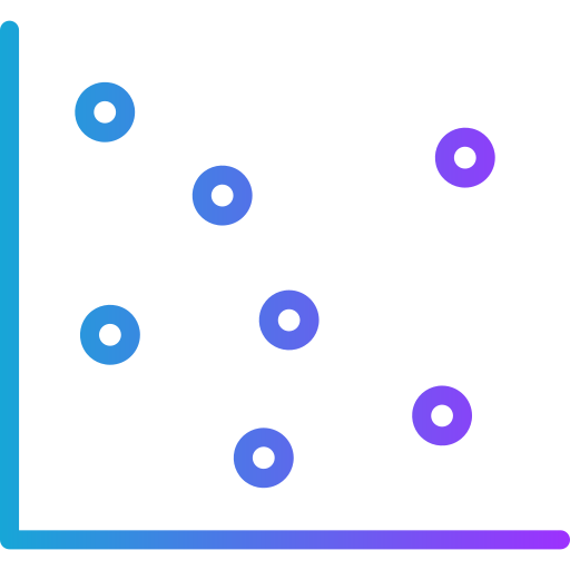 graphique en nuage de points Generic gradient outline Icône