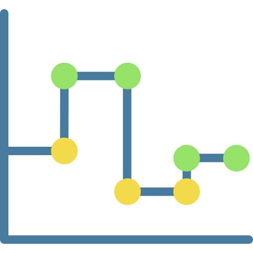 gráfico de linea Generic color fill icono