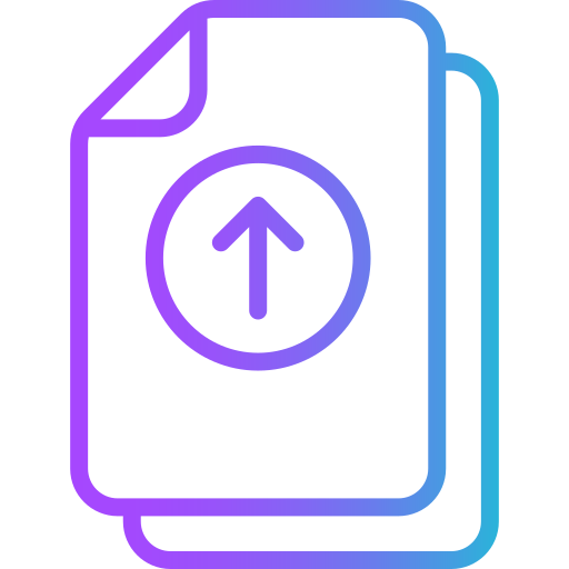 upload di file Generic gradient outline icona