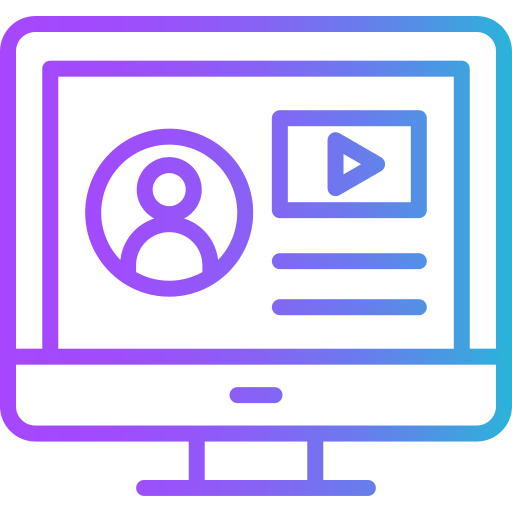 Video lecture Generic gradient outline icon