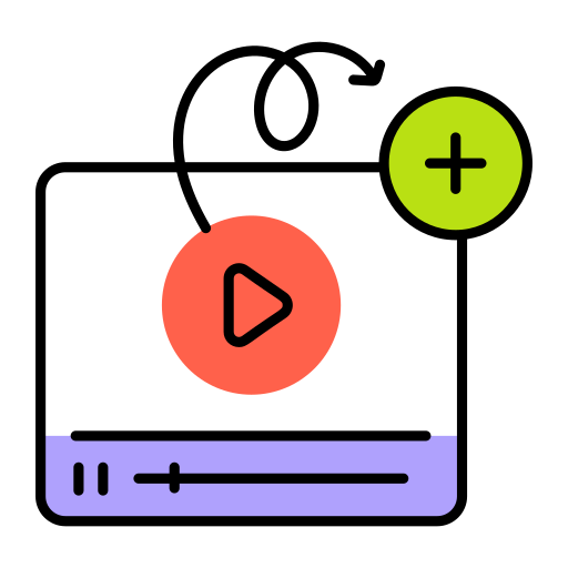 adicionar vídeo Generic color lineal-color Ícone