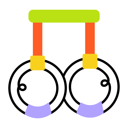 anneaux de gymnastique Generic color lineal-color Icône