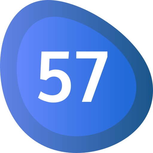 Fifty seven Generic gradient fill icon