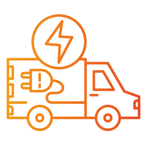 furgoneta eléctrica Generic gradient outline icono