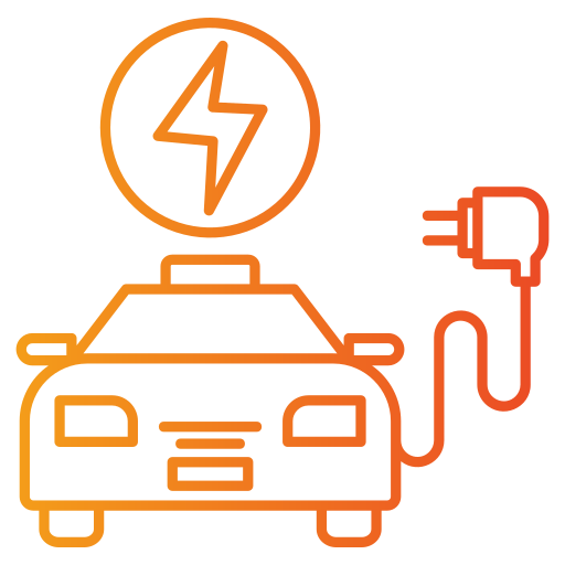 elektryczna taksówka Generic gradient outline ikona