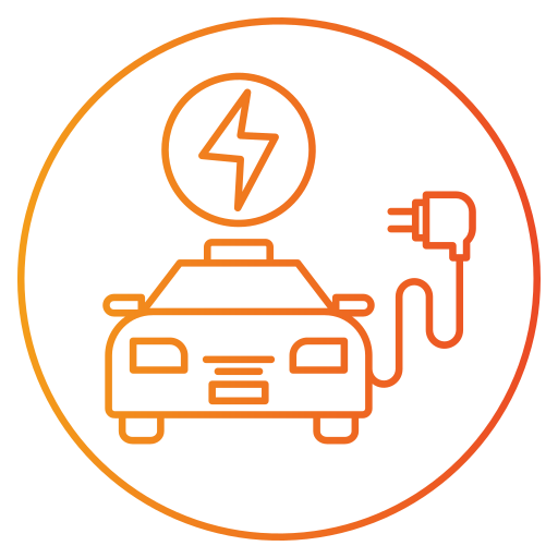 Electric taxi Generic gradient outline icon