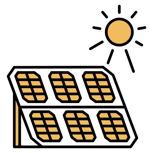 Солнечная панель Generic color lineal-color иконка