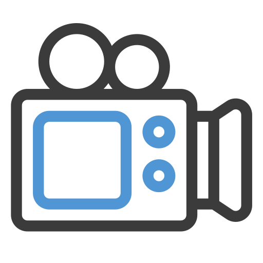 camara de video Generic color outline icono