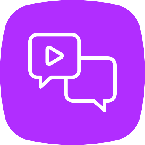 chat de vídeo Generic color fill icono
