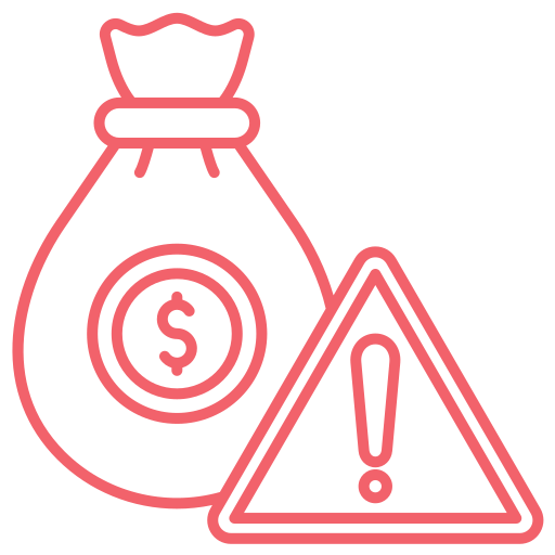 Financial risk Generic color outline icon