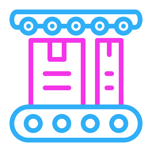 Conveyor truck Generic color outline icon