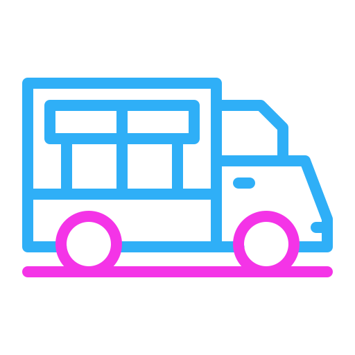 camión de reparto Generic color outline icono