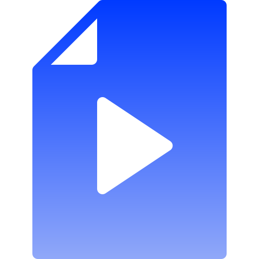 ビデオファイル Generic gradient fill icon