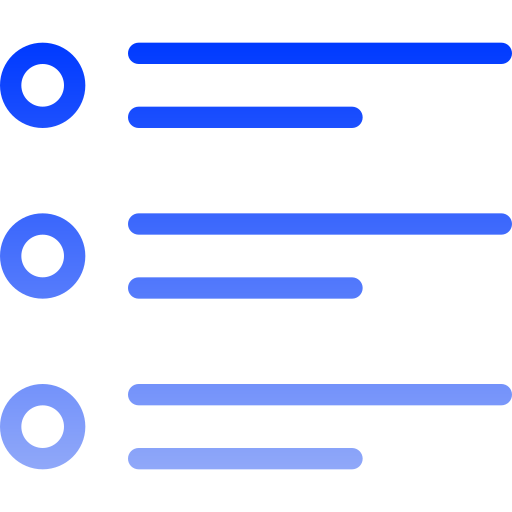 liste Generic gradient outline Icône