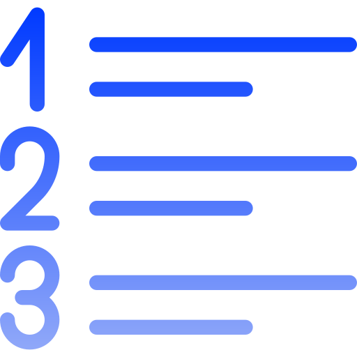 nummeriert Generic gradient fill icon