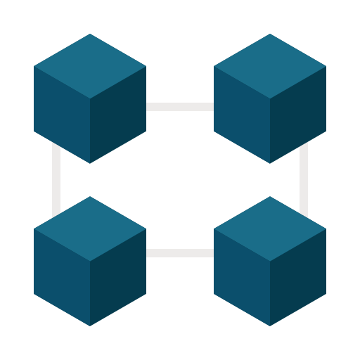 blockchain Generic color fill icoon