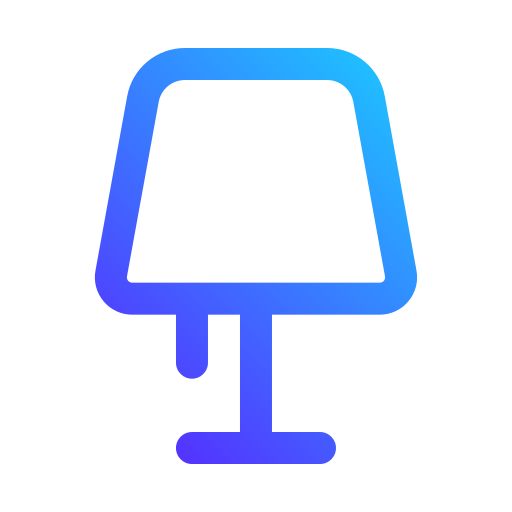 lámpara de escritorio Generic gradient outline icono