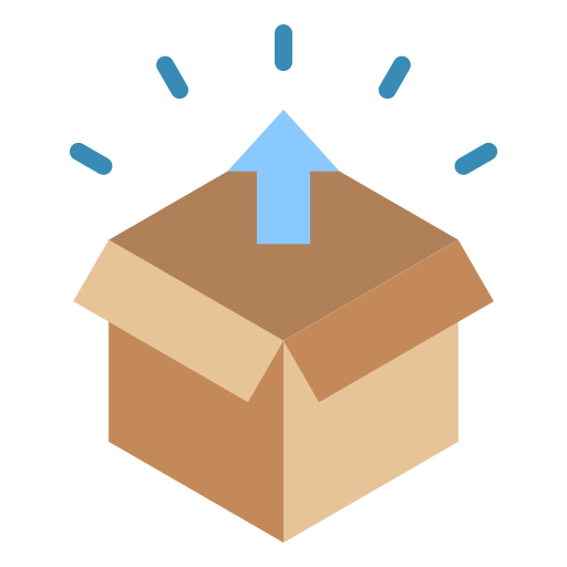 Unboxing Generic color fill icon