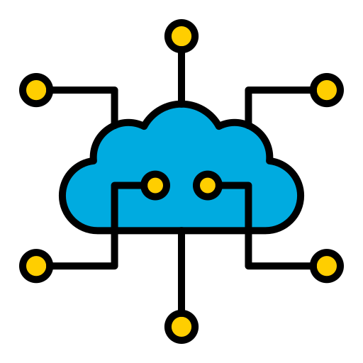 computación en la nube Generic color lineal-color icono
