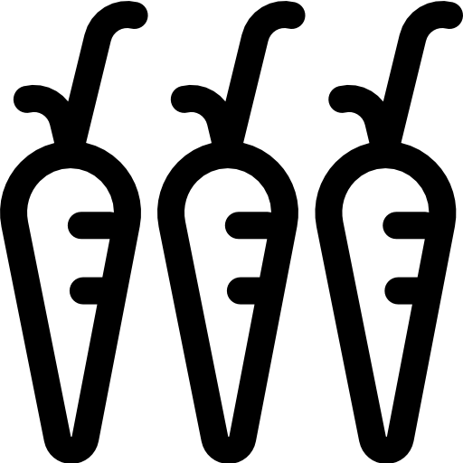 carota Basic Rounded Lineal icona