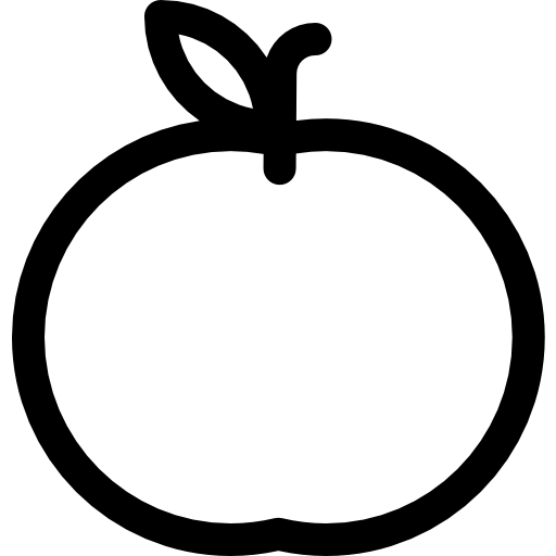 manzana Basic Rounded Lineal icono