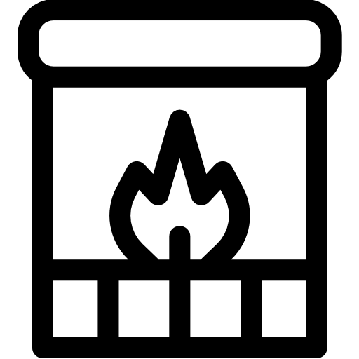chimenea Basic Rounded Lineal icono