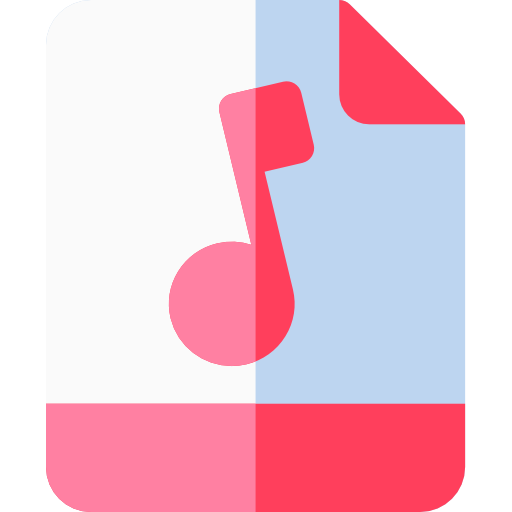 fascicolo audio Basic Rounded Flat icona