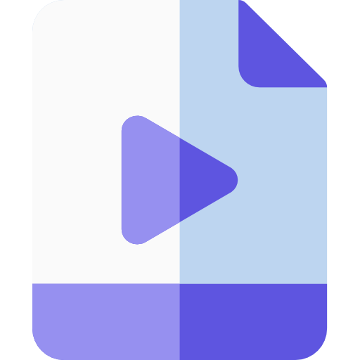 file video Basic Rounded Flat icona