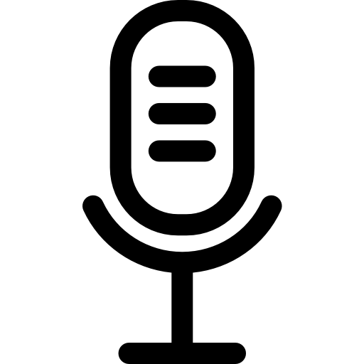 microfone Basic Rounded Lineal Ícone