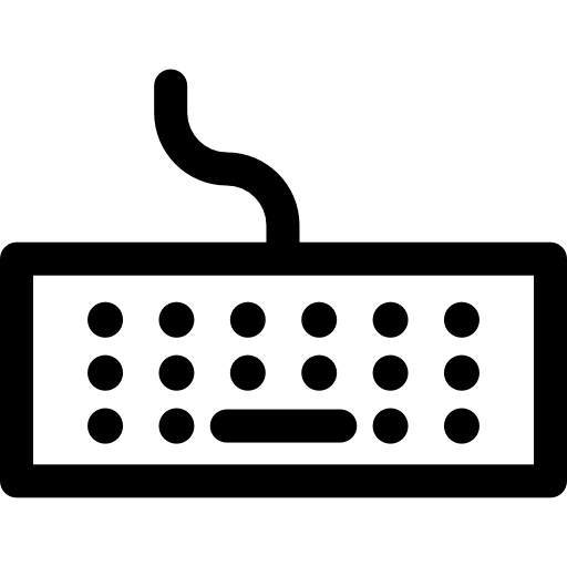 teclado Basic Rounded Lineal icono