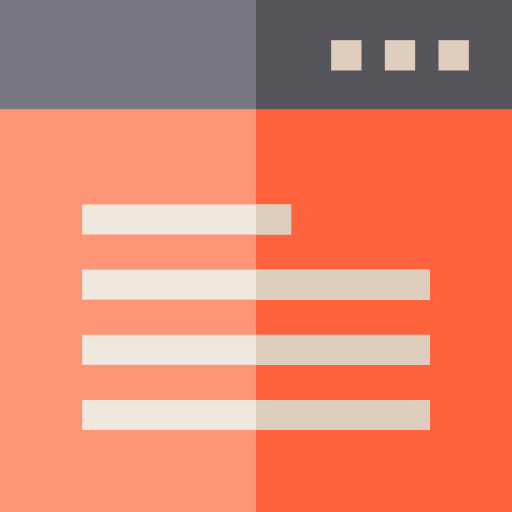 web Basic Straight Flat icono