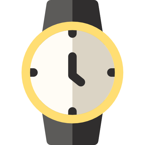 horloge Basic Rounded Flat icoon