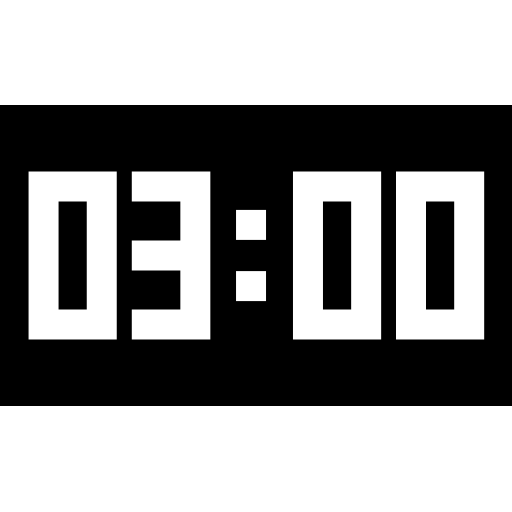 digitaluhr Basic Straight Filled icon