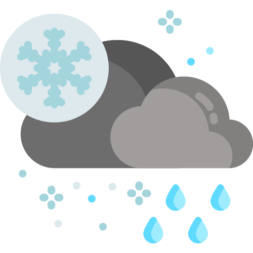 sneeuwstorm Special Flat icoon