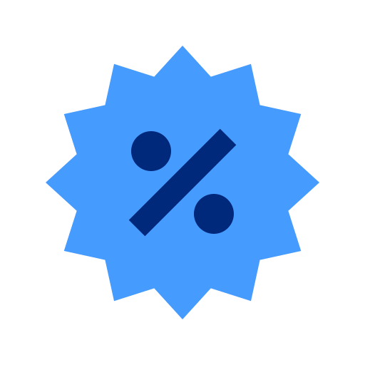 odznaka zniżki Generic color fill ikona