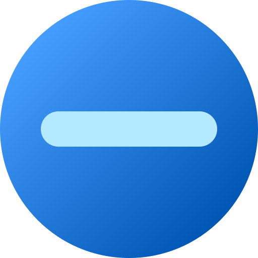 Minus button Generic gradient fill icon