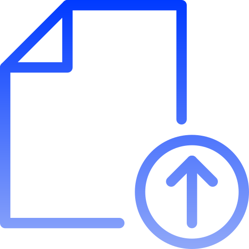 Upload files Generic gradient outline icon