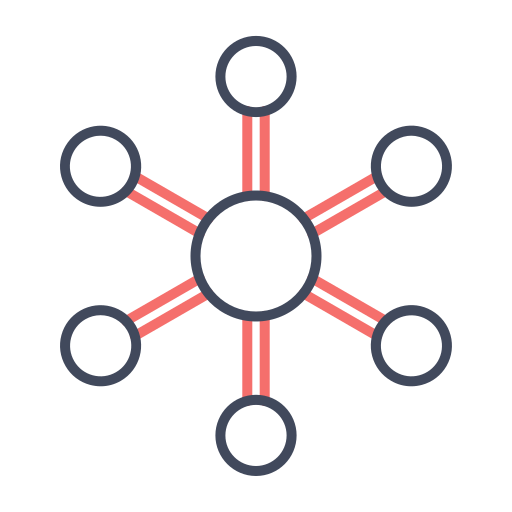 分子 Generic color outline icon
