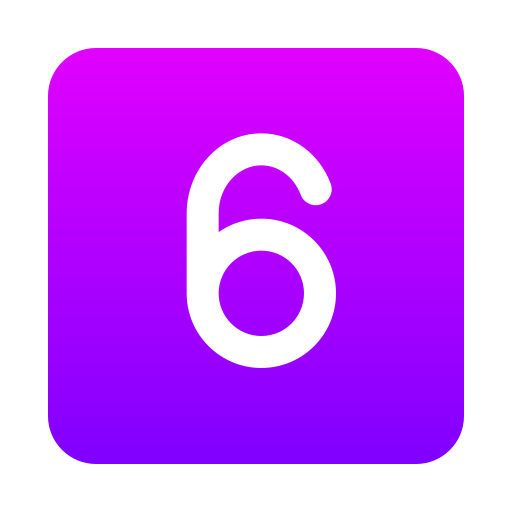 nummer 6 Generic gradient fill icon